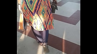Big Indian aunty ass walking