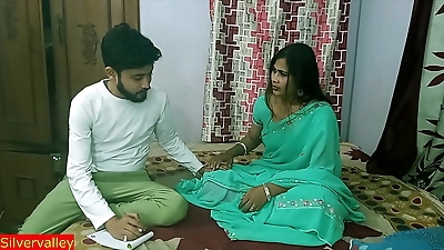 Indian sexy madam teaching her special student how to romance and sex&excl; with hindi voice